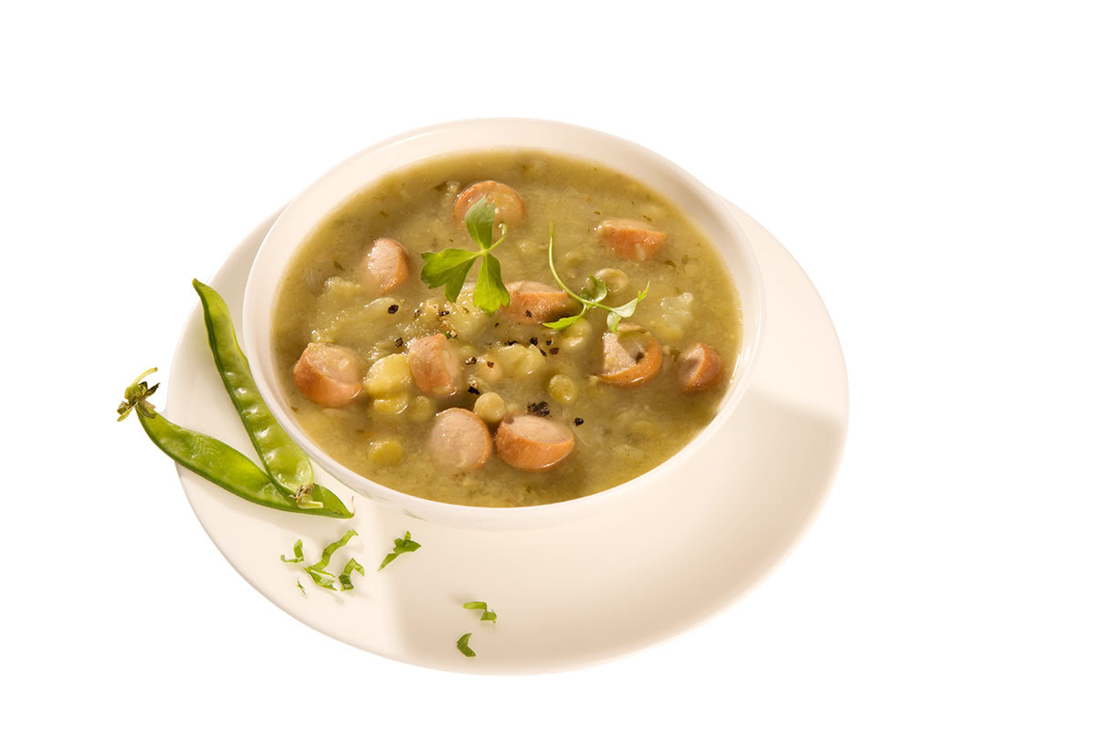 Erbsensuppe mit Wiener Wurst (2 Portionen)