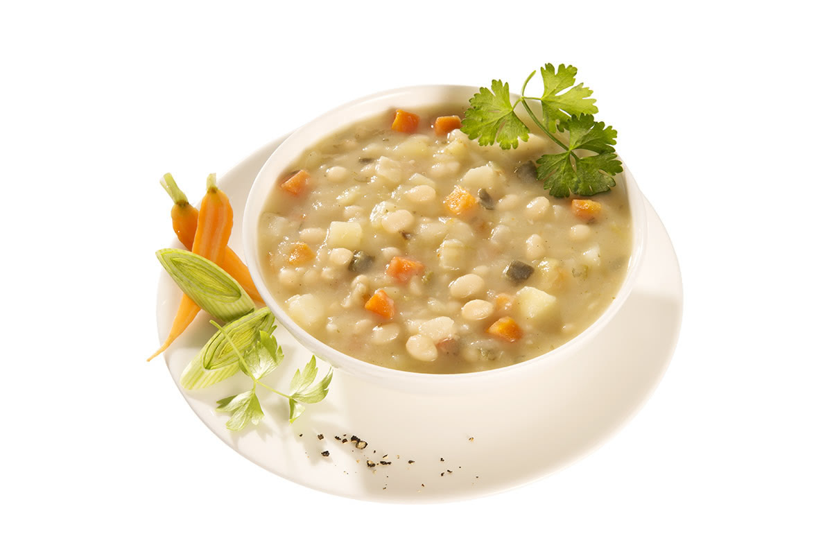 Weiße Bohnensuppe vegetarisch (2 Portionen)